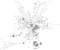 Síť haplotypů prvního hypervariabilního segmentu mitochondriální DNA (mtDNA). Haplotypy jsou znázorněny kruhy, jejichž velikost odpovídá četnosti haplotypu. Délka čar spojujících haplo­typy je dána počtem mutací. Sekvence fulbských pastevců označeny šedě, bíle jsou ponechány sekvence zemědělců. Obě skupiny sdílejí pouze často se objevující haplotypy, zemědělci se mezi sebou liší větším počtem mutací. Originál V. Černý