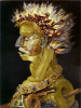 Giuseppe Arcimboldo – Oheň (1566). Převzato z Wikimedia Commons, v souladu s podmínkami použití 