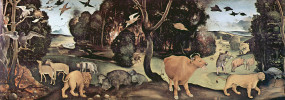 Piero di Cosimo – Požár lesa (1505). Převzato z Wikimedia Commons, v souladu s podmínkami použití 