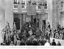 Slavnostní zahájení činnosti ČAVU v nově dokončené budově Národního muzea 18. května 1891 bylo mimořádnou společenskou událostí ozdobenou osobní účastí protektora ČAVU arcivévody Karla Ludvíka. Na dřevorytu podle kresby  Josefa Ulricha je zachycen při svém  proslovu. Světozor 1891 (25), 28: 328
