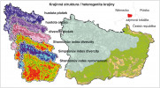 Krajinná struktura – využití krajiny, heterogenita a změny v čase odvozené z historických map a leteckých a satelitních snímků. Orig. J. Prošek a J. Müllerová