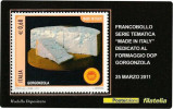 Gorgonzola s modrým zabarvením v místech, kde sýr prorůstá kultura  penicilia (P. glaucum nebo P. roqueforti). Série Made in Italy (2011). Snímek z archivu A. Novákové
