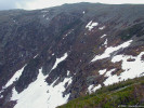 Hrana karu Tuckerman Ravine se sněhovými poli na severovýchodních svazích. Foto T. Kučera