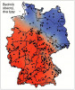 Druh vykazující jasný geografický trend. Bedrník obecný (Pimpinella saxifraga) se severojižním gradientem. Orig. W. Durka, S. Michalski a J. Höfner