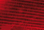 Úsek barvoměnné šupinky křídla samce batolce červeného formy clytie pomocí fluorescenční mikro­skopie osvětlen monochromatickým zeleným světlem o vlnové délce přibližně 530 nm. Výsledná emisní červená barva dosahuje vlnové délky zhruba 600 nm. Foto: G. M. Hagen a P. Křížek