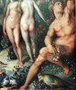 Detail vyobrazení oskeruše v Rajské zahradě od Jacopa Zucchiho (1570). Galerie Uffizi, Florencie