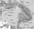 Karpaty jsou tvořeny pěti základními podjednotkami. Geografická bariéra oddělující Západní a Východní Karpaty (bílá linie) se významně promítá i do evolučních procesů rostlin a živočichů. Orig. G. Šrámková