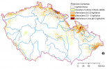 Překročení empirických kritických zátěží dusíku pro ekosystémy atmosférickou depozicí tohoto prvku. Pro stanovení překročení byl brán střed intervalu  definované kritické zátěže. KVES byla překryta mapou celkové atmosférické depozice dusíku v r. 2017 a pro jednotlivé ekosystémy bylo vyjádřeno ne/překročení jejich empirické kritické zátěže. Výsledná mapa zohledňuje rozdíly v rámci ČR. Orig. T. Chuman