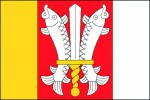 Dvojice lososů odvozená od knížecího znaku rodu Salmů na vlajce obce Lobendava v okrese Děčín, udělené  v r. 2010