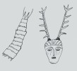 Dlouhé výrůstky rypečky Echino­deres cernunnos Sørensen a kol., 2012  (kmen rypečky – Kinorhyncha), se po­dobají rohům keltského boha Cernunna (zde podle gundestrupského kotle  ze 3. stol. př. n. l.). Orig. T. Pavlík