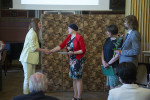 Helena Rothová s předávající Markétou Pravdovou, Jana Šrotová a Jan Votýpka. Foto J. Landergott