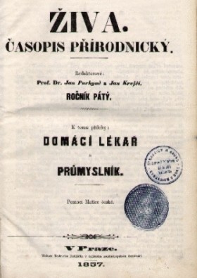 Obálka časopisu Živa 1857/1